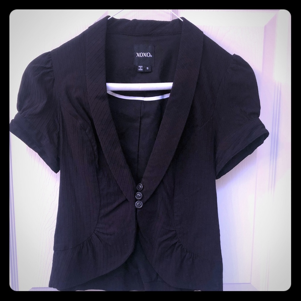 Black Small / XS XOXO short sleeve jacket EUC
